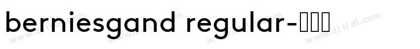 berniesgand regular字体转换